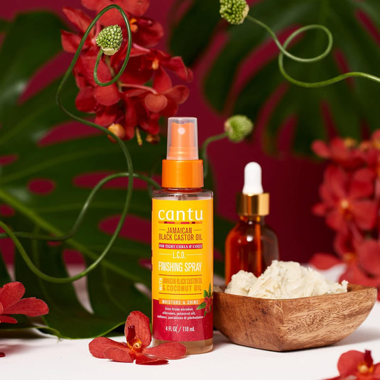 Cantu Jamaican Black Castrol Oil Finishing Spray with Coconut Oil 4 oz