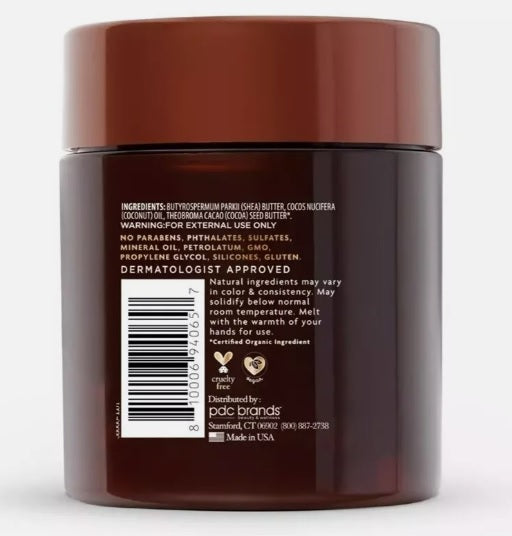 Cantu Skin Therapy Pure Cocoa & Shea Butter Raw Blend Moisture 5.5 Oz