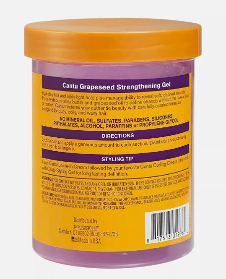 Cantu Grapessed Strengthening Hair Styling Gel 18.5 oz/524g