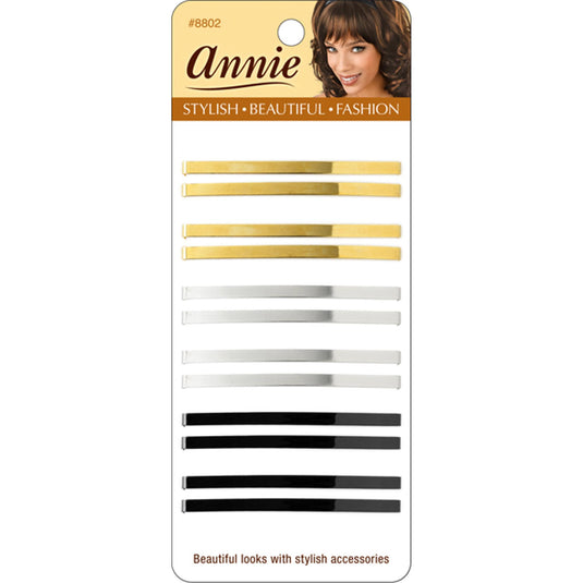 6cm double metal barrette/