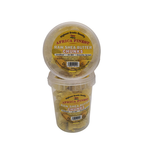 Africa Finest Raw Shea Butter Yellow Chunks 200g