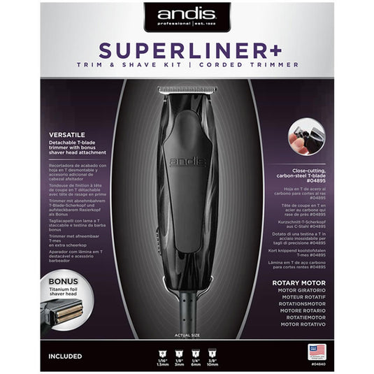 Andis Super Liner Plus Trimmer & Shave Kit