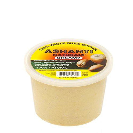 Ashanti 100% Creamy White Shea Butter 15oz (26104)