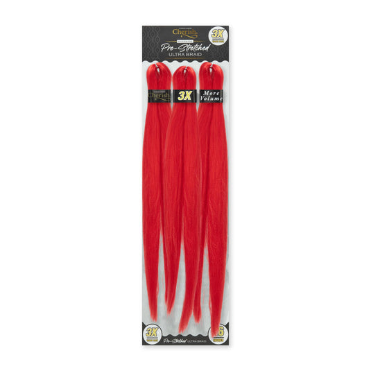 Cherish 3X VP Pre-Str. Braids 46 (Col. RED)