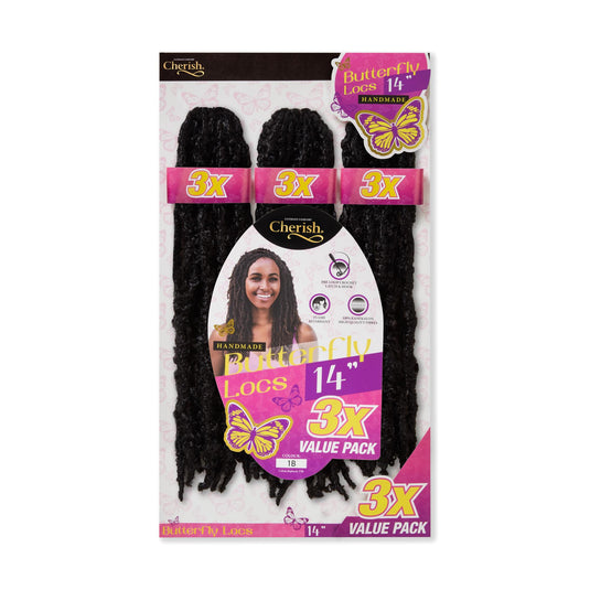 Cherish Bulk : 3X Butterfly Locs 14 (Col. 1B)