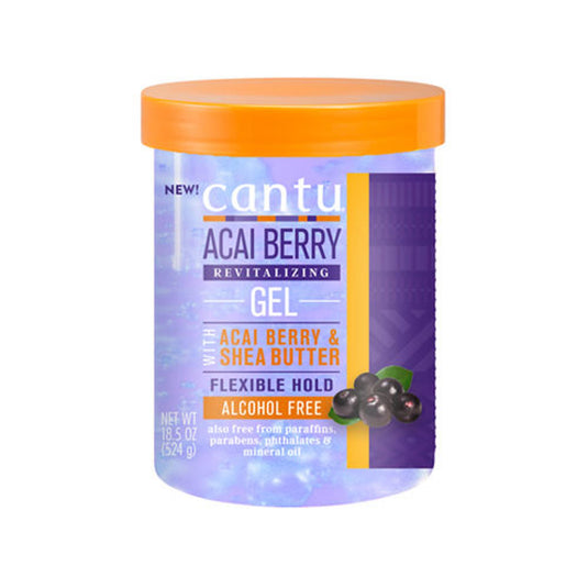 Cantu ACAI BERRY revitilizing GEL w/ shea butter FLEXIBLE HOLD 18.5 oz.