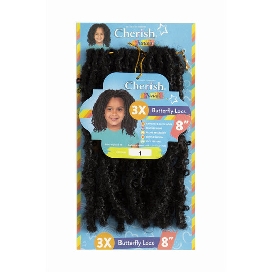 Cherish Junior Bulk : 3X Butterfly Locs 8 (Col. 1)