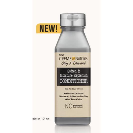 Creme Of Nature Clay & Charcoal Soft & Moist Cond 12oz