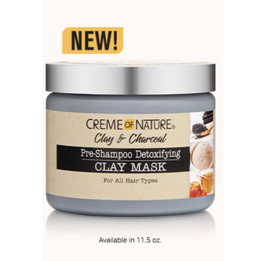 Creme Of Nature Clay & Charcoal Pre-Shampoo Detox Mask 12oz