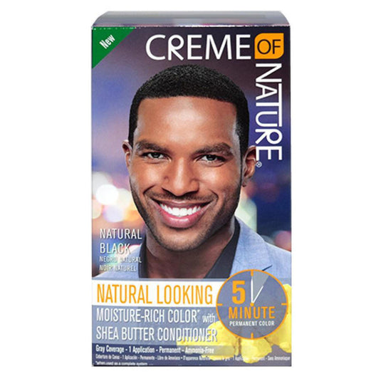 Creme Of Nature Mens Liq H/C # 1 Natural Black 5 Minute