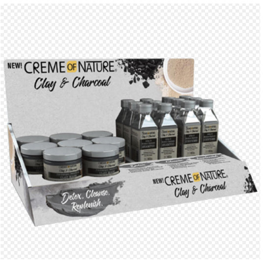 Creme Of Nature Clay & Charcoal 20pcs Display 12oz