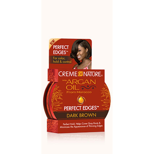 Creme Of Nature Argan Oil Perfect Edges DarkBrown 2.25oz X 6