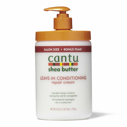 Cantu Shea Butter Leave-In Conditioning Repair Cream Salon Size Pump 25 Oz