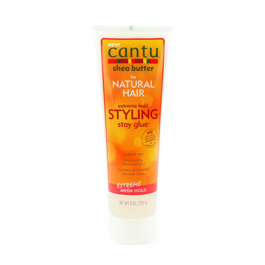 CANTU SHEA BUTTER FOR NATURAL HAIR EXTREME HOLD STYLING STAY GLUE 8OZ