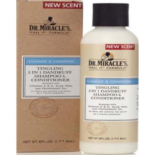 Dr.Miracle's Tingling 2 in 1 Dandruff Sham & Cond 6oz (R210)