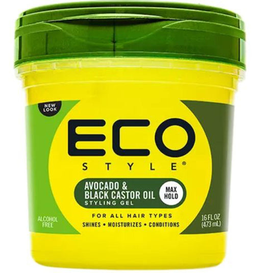 EcoStyle Avocado & Black Castor Styling Gel 16oz