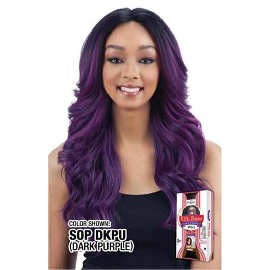 FreeTress Equal Synthetic Silk Base Lace Front Long Wavy Curly Hair Wig -Teresa (Colour : 1)