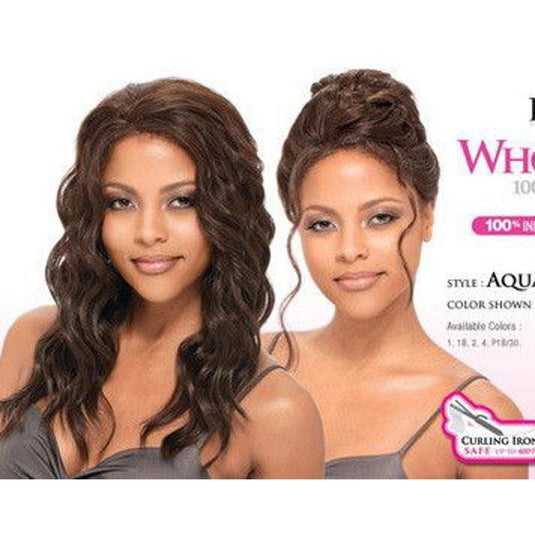 Freetress Equal Whole Lace 100% Hand Tied LONG WAVY HAIR WIG - AQUA( Color : 1 )