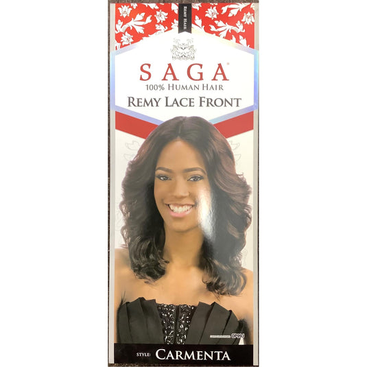 SAGA 100% Remy Human Hair Lace Front Wig Style: Carmenta ( Colour : 1 )