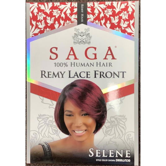 SAGA Remy Human Hair Lace Front Short Wig - Selene( Colour : 1 )