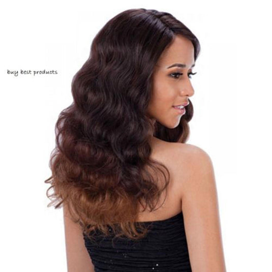 Freetress Equal Lace Front Wig Deep Invisible Part Long Curly HAIR WIG - Leslie ( Colour : 1)
