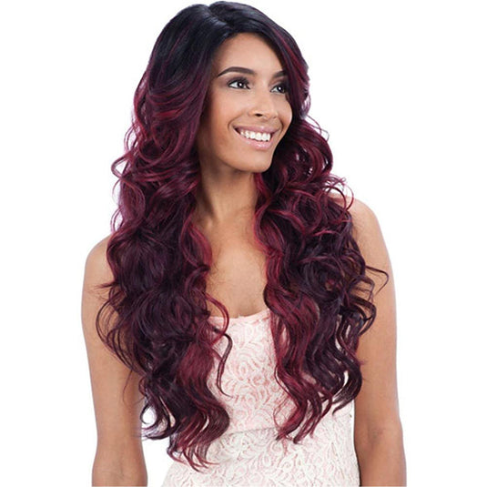 Freetress Equal Lace Front Wig Deep Invisible Part Long Curly HAIR WIG - Tanzie ( Colour: 1 )