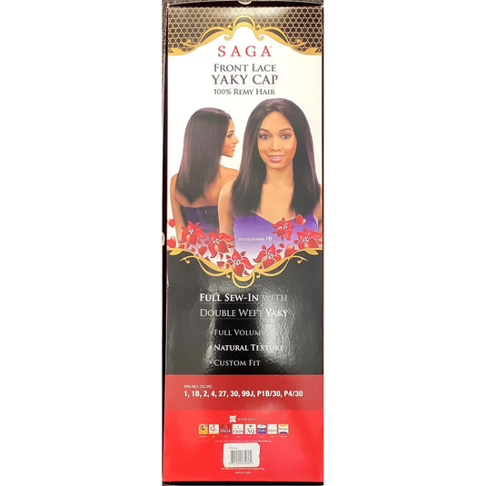 SAGA_FRONT_LACE_YAKY_CAP_100%_REMY_HAIR_20" Colour: 1