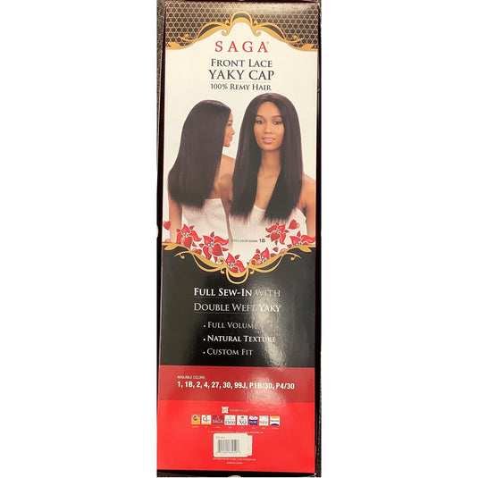 SAGA_FRONT_LACE_YAKY_CAP_100%_REMY_HAIR_22" (Colour: 1)