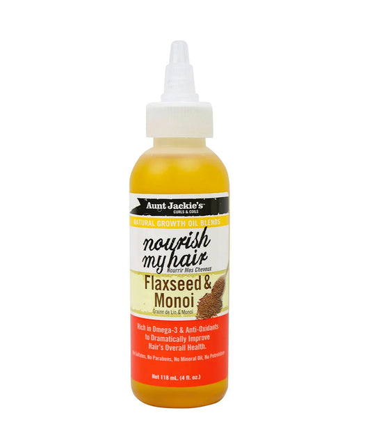 AJ : Growth Oil Nourish My Hair Flaxseed & Monoi 4oz 24ea
