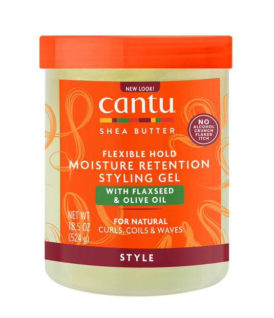 Cantu shea butter max hold moisture retention style gel with flaxseed & olive oil, 18.5 Ounce