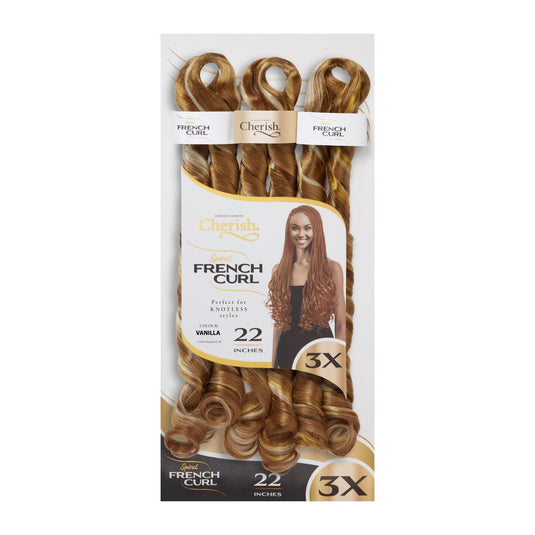 Cherish Bulk : 3X PS Spiral French Curl 22 (Col. VANILLA)