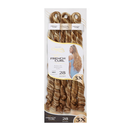 Cherish Bulk : 3X PS Spiral French Curl 28 (Col. VANILLA)