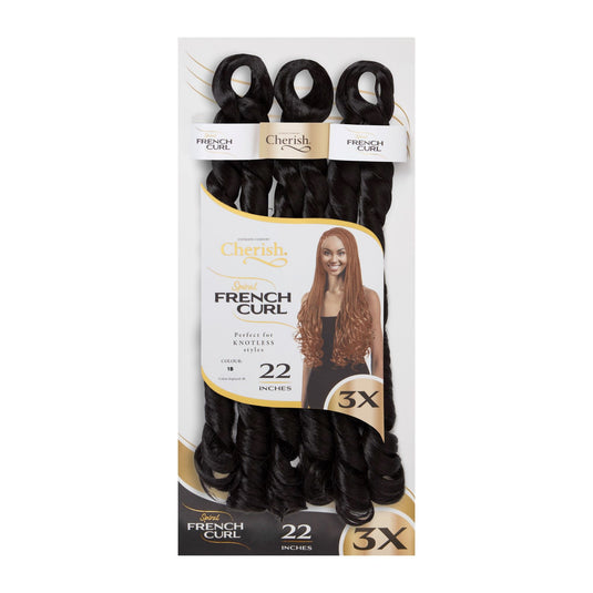 Cherish Bulk : 3X PS Spiral French Curl 22 (Col. 1B)