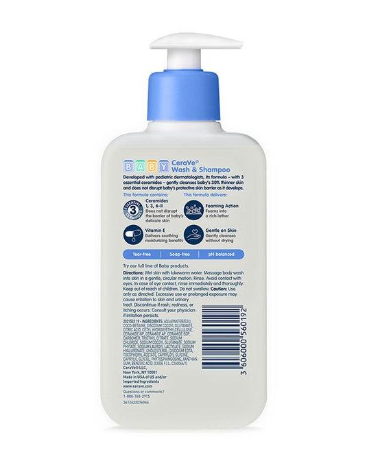Cerave Baby Wash & Shampoo 8oz