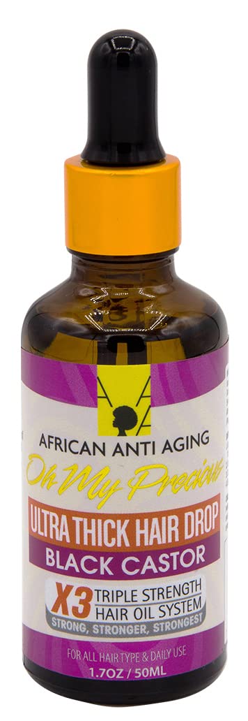 African Anti Aging Ultra Thick Drop Black Castor 6pcs Display 1.7oz