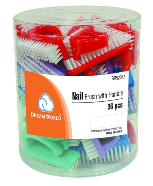 Dream Nail Brush Handle 36Pc/Jar Asst