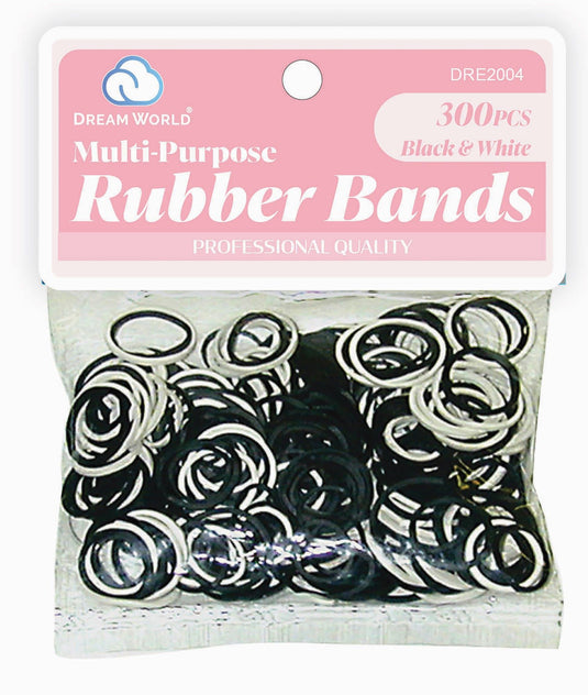 Dream Rubber Bands 300Ct Black/White