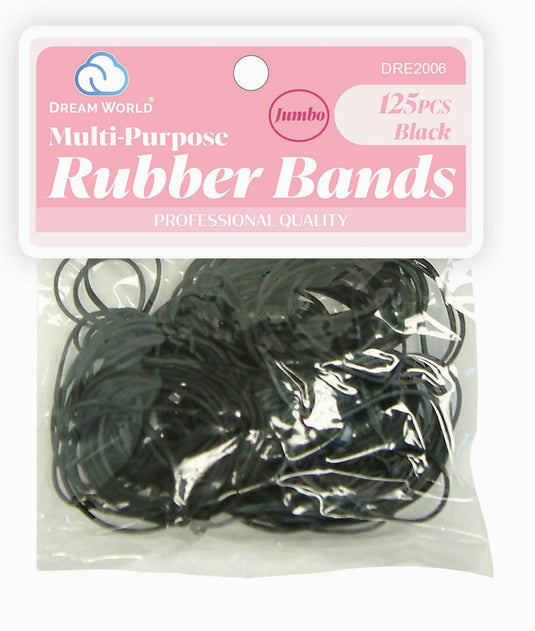 Dream Rubber Bands 125Ct Jumbo Black