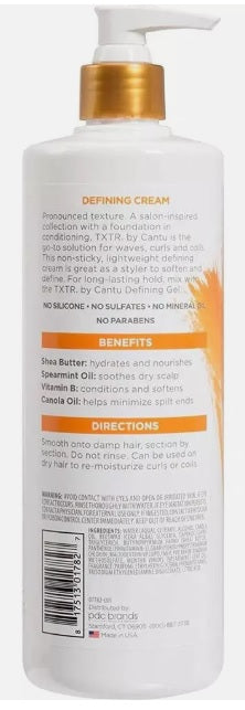 Cantu TXTR for Curls + Coils Sleek Defining Cream 16oz/473ml