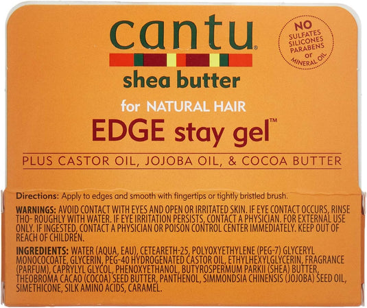 Cantu Shea Butter Edge Stay Gel 0.5 Ounce Extra Hold (14ml)