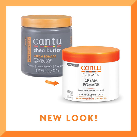 CANTU Men's Cream Pomade Strong Hold Soft Touch 8oz 226.8 g