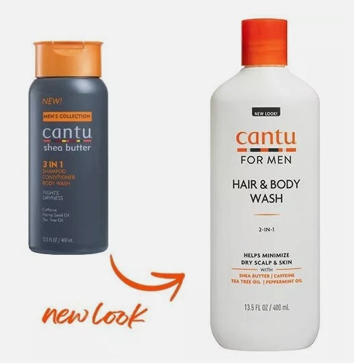 Cantu Shea Butter Men's 2 in 1 Hair and Body Wash 13.5 oz
