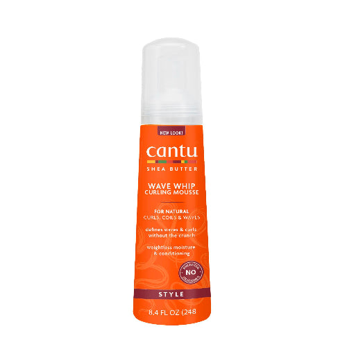 Cantu Shea Butter Wave Whip Curling Mousse Define Waves & Curls No Sulfate 8.4oz