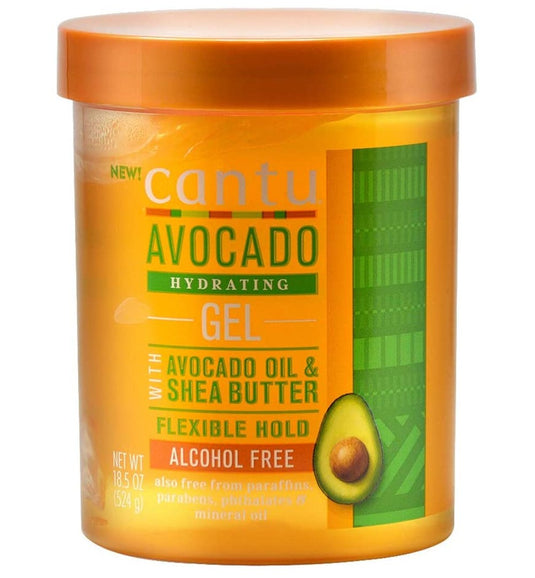 Cantu Avocado Hydrating Gel Flexible Hold Alcohol Free 524g