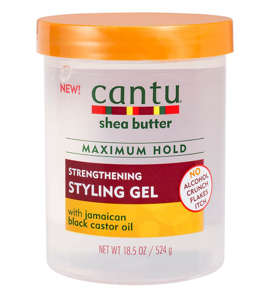 Cantu Shea Butter Maximum Hold Strengthening Styling Gel with Jamaican Black Castor Oil 524g