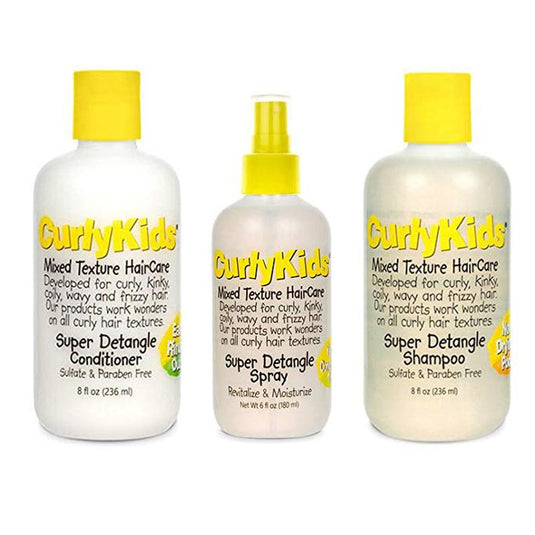 Curly Kids Detangle Shampoo - Conditioner - Spray Bundle - THE ONLINE HAIR SHOP LTD