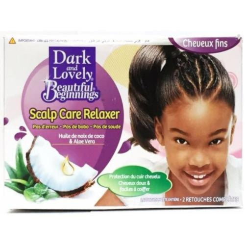 Dark and Lovely Beautiful Beginnings Scalp Care Relaxer Kit Fine