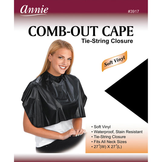 Comb-out cape black