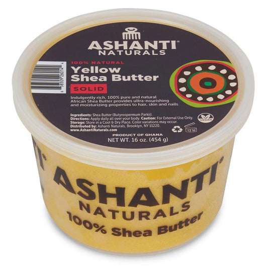 Ashanti 100% Solid Yellow Shea Butter 16oz (26014)