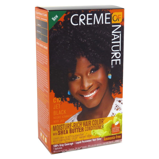 Creme Of Nature Womes's *10 Liq H/Clr  [Jet Black] Kit